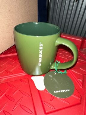Starbucks Olive Green Ceramic Mug